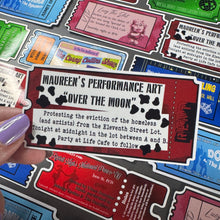 Load image into Gallery viewer, RENT Ticket Glossy Sticker