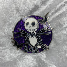 Load image into Gallery viewer, Pumpkin King Hard Enamel Glitter Pin