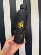 Load image into Gallery viewer, Black Bottle with Gold Animal Crossing