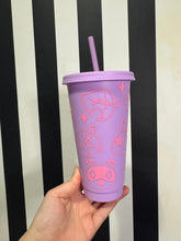 Load image into Gallery viewer, Lilac Cup with Pink Animal Crossing