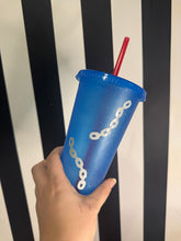 Load image into Gallery viewer, Blue Glitter Cup with White 24601