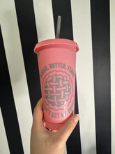 Load image into Gallery viewer, Pink Cup with Grey Sugar Butter Flour