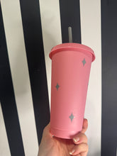 Load image into Gallery viewer, Pink Cup with Grey Sugar Butter Flour