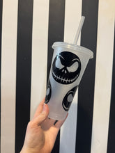 Load image into Gallery viewer, Clear Glitter Cup with Black Jack