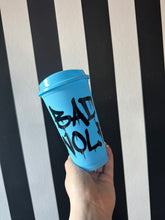 Load image into Gallery viewer, Blue Hot Cup with Black Bad Wolf