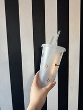 Load image into Gallery viewer, Clear Glitter Cup with Copper Dalek