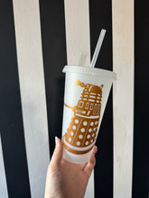 Load image into Gallery viewer, Clear Cup with Copper Dalek