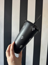 Load image into Gallery viewer, Black Cup with White Bad Wolf