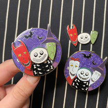 Load image into Gallery viewer, Trick or Treaters Magnetic Enamel Pin