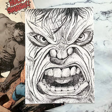 Load image into Gallery viewer, Incredible Green Superhero Dot Work Art Print