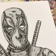 Load image into Gallery viewer, Dead Mutant Superhero Dot Work Art Print