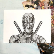 Load image into Gallery viewer, Dead Mutant Superhero Dot Work Art Print