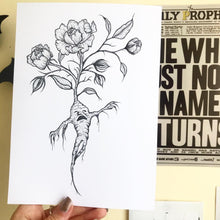 Load image into Gallery viewer, Magical Screaming Plant Dot Work Art Print
