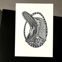 Load image into Gallery viewer, Pulling Faces Dotwork Art Print featuring Adam and Barbara