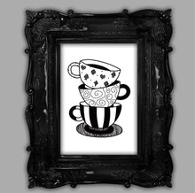 Load image into Gallery viewer, Gothic Tea Cups Art Print