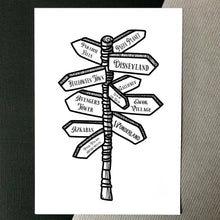 Load image into Gallery viewer, Fandom Signpost Personalised Art Print