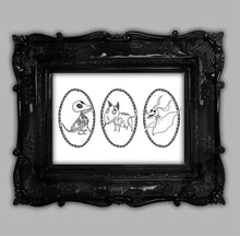 Load image into Gallery viewer, Spooky Dogs Dotwork Art Print