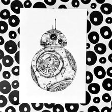 Load image into Gallery viewer, The Force Droid Dot Work Art Print