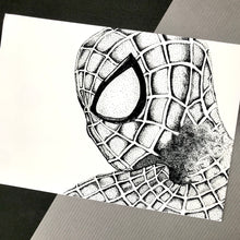 Load image into Gallery viewer, Spider Superhero Dotwork Art Print