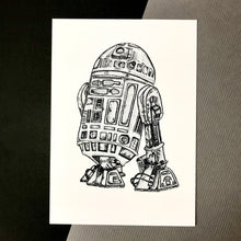 Load image into Gallery viewer, Loyal Blue Droid Dotwork Art Print