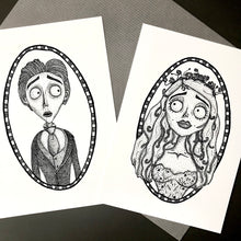 Load image into Gallery viewer, Land of the Dead Lovers Dotwork Art Print