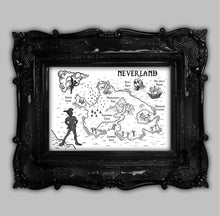 Load image into Gallery viewer, Neverland Map Dotwork Art Print