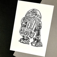 Load image into Gallery viewer, Loyal Blue Droid Dotwork Art Print