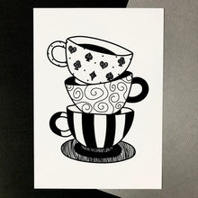 Load image into Gallery viewer, Gothic Tea Cups Art Print