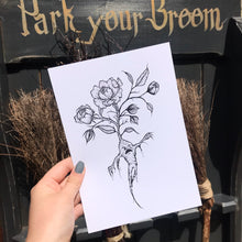 Load image into Gallery viewer, Magical Screaming Plant Dot Work Art Print