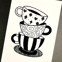 Load image into Gallery viewer, Gothic Tea Cups Art Print