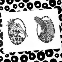 Load image into Gallery viewer, Pulling Faces Dotwork Art Print featuring Adam and Barbara