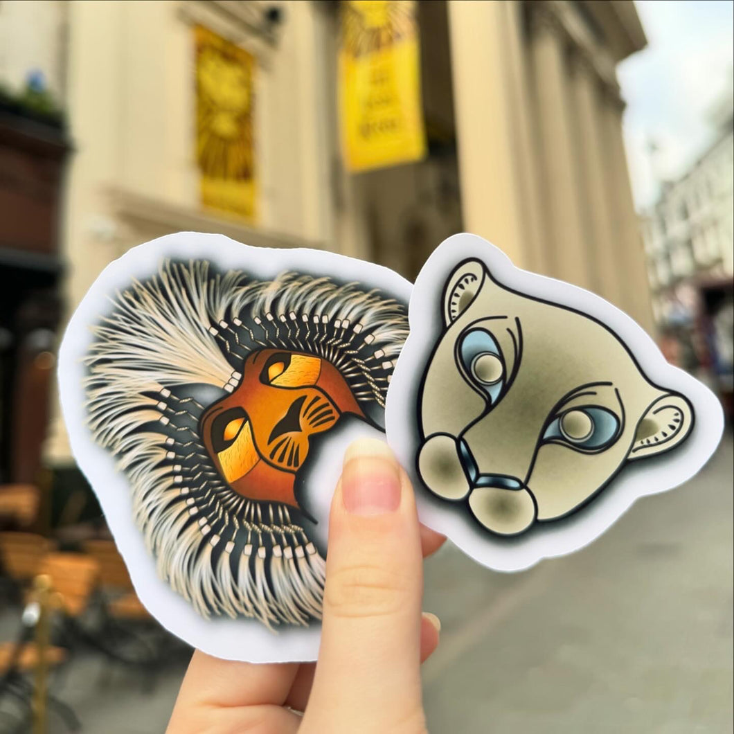 Simba & Nala Glossy Sticker Set