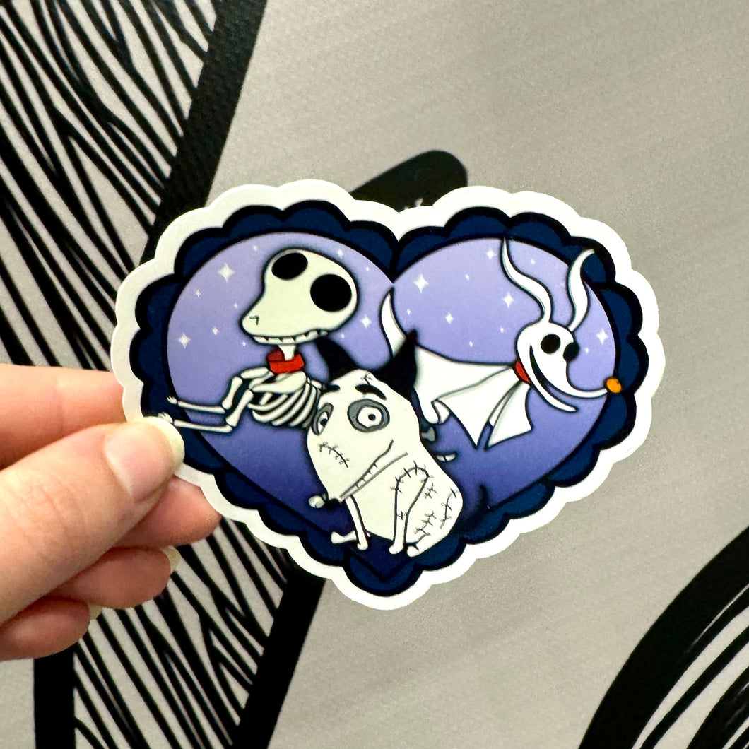 Spooky Dogs Glossy Sticker