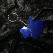 Load image into Gallery viewer, Robot Dog blue keyring
