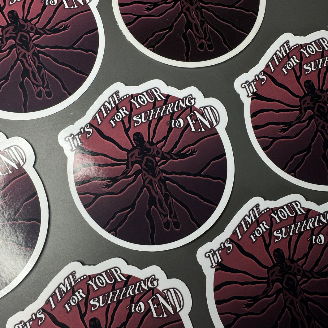 Upside Down Villain Glossy Sticker