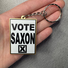 Load image into Gallery viewer, Vote Saxon gold keyring
