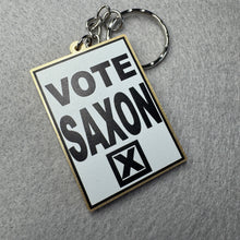 Load image into Gallery viewer, Vote Saxon gold keyring
