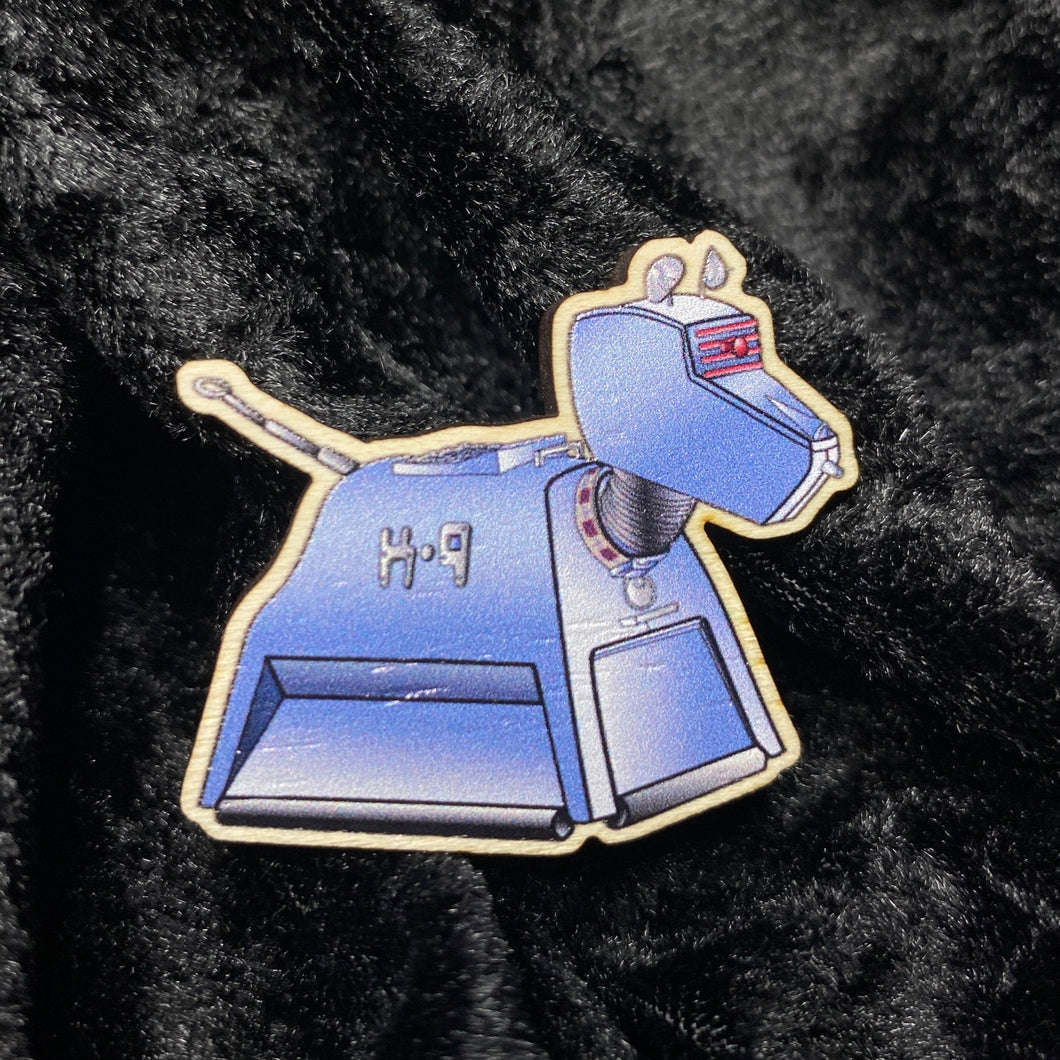 Robot Dog Wooden Pin