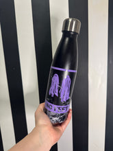 Load image into Gallery viewer, Black Marble Bottle with Purple No Feet
