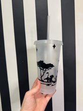 Load image into Gallery viewer, Clear Glitter Cup with Black Lion King
