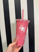 Load image into Gallery viewer, Pink Cup with White Animal Crossing
