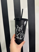 Load image into Gallery viewer, Black Cup with White Frankenweenie
