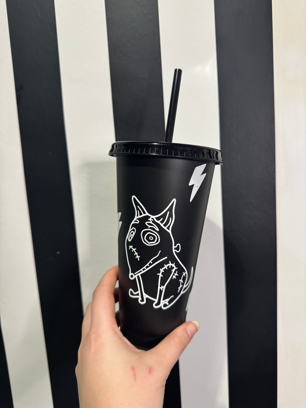 Black Cup with White Frankenweenie