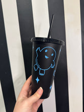 Load image into Gallery viewer, Black Cup with Blue Adipose
