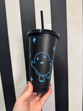 Load image into Gallery viewer, Black Cup with Blue Adipose
