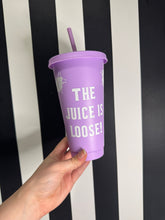 Load image into Gallery viewer, Lilac Cup with White The Juice is Loose
