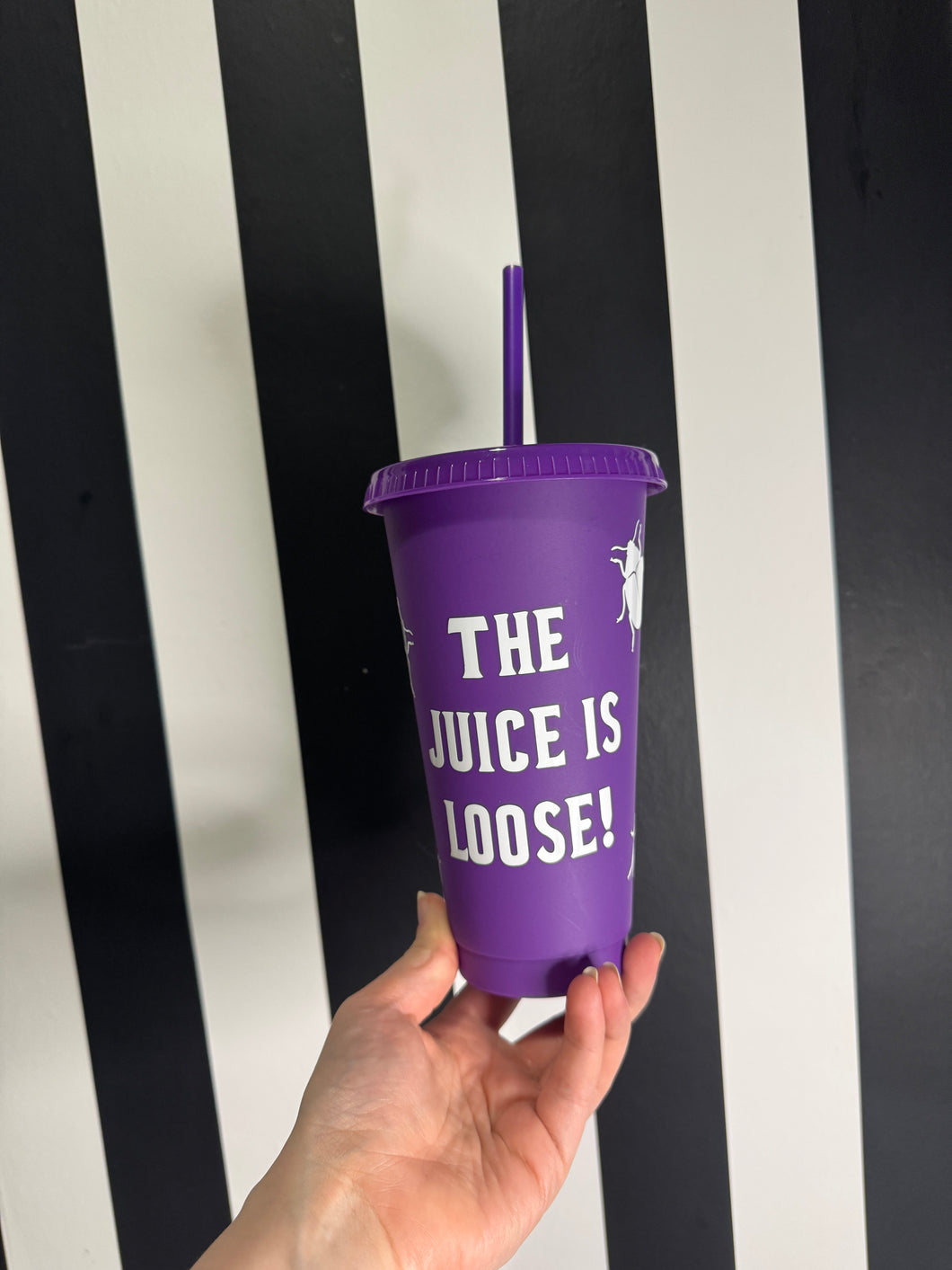 Purple Cup with White The Juice is Loose