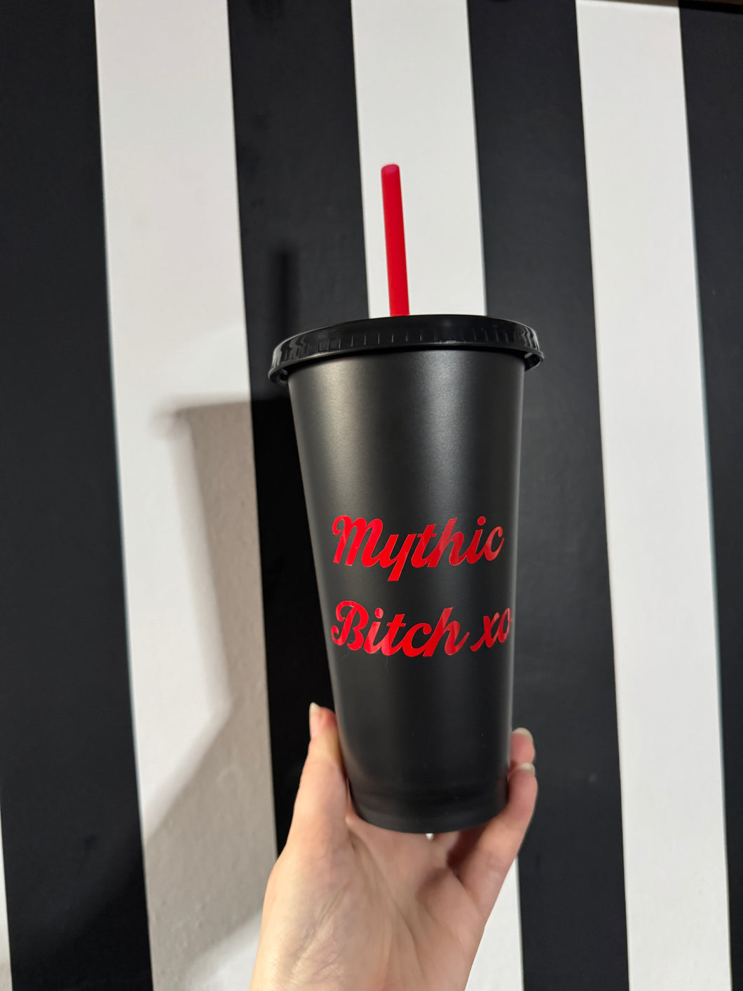 Black Cup with Red Chandler