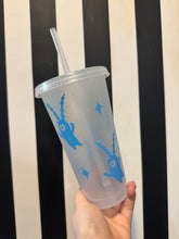 Load image into Gallery viewer, Clear Glitter Cup with Blue Plankton
