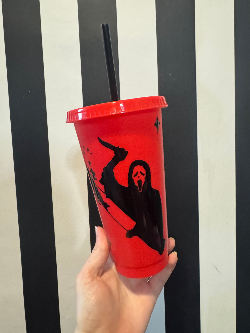 Red Cup with Black Scream